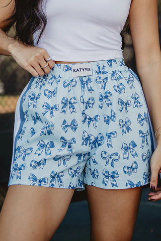 Blue Bows Boxer Shorts