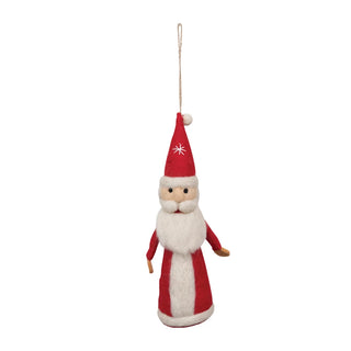 Santa Wool Felt Ornament 9 1/2"