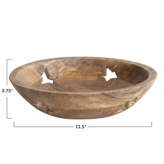 Star Mango Wood Bowl