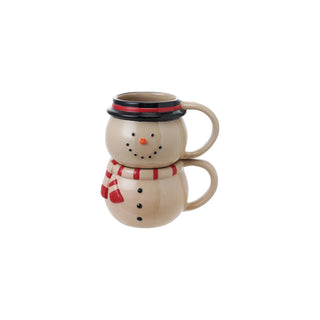 Stackable Snowman Mugs - Set of 2