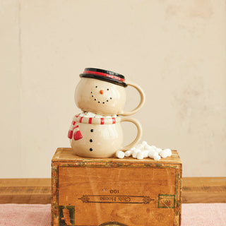 Stackable Snowman Mugs - Set of 2