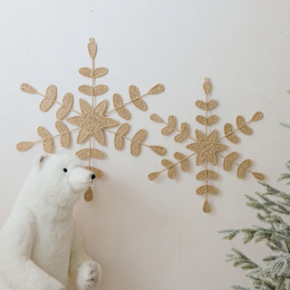 Oversized Woven Paper & Wire Snowflake